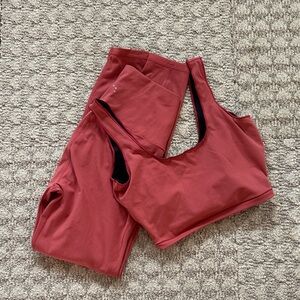 Varley Red Sports Bra and Leggings Set